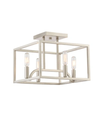 Shop Designer's Fountain Uptown 4 Light Semi-flush In Platinum