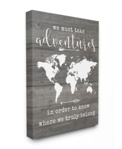 Stupell Industries Take Adventures Map Canvas Wall Art, 16" X 20" In Multi