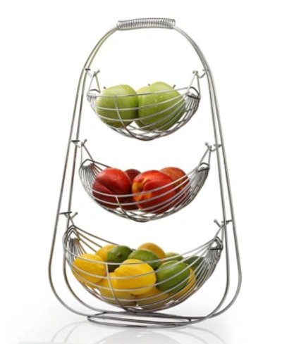 Shop Homeit 3 Tier Stainless Steel Fruit Basket In Silver