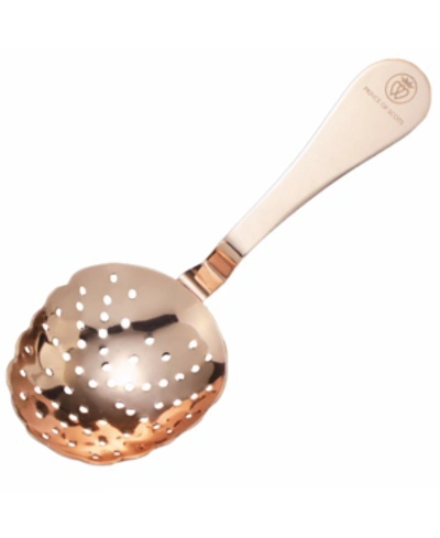 Shop Prince Of Scots Scalloped Julep Strainer Plate In Copper