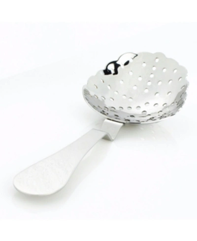 Shop Prince Of Scots Scalloped Julep Strainer Plate In Silver