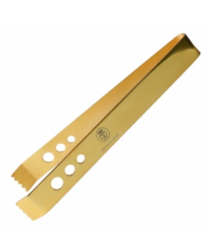 Prince Of Scots 24k Gold-plate 7 Inch Professional Series Ice Tongs In Gold