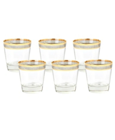 Shop Lorren Home Trends Melania Collection Smoke Double Old Fashion Glasses, Set Of 6