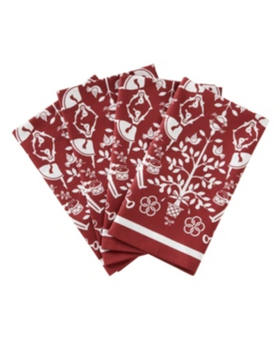 Shop Skl Home Vern Yip By  Christmas Carol Napkin In Red