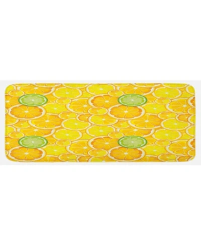 Shop Ambesonne Printed Kitchen Mat In Yellow