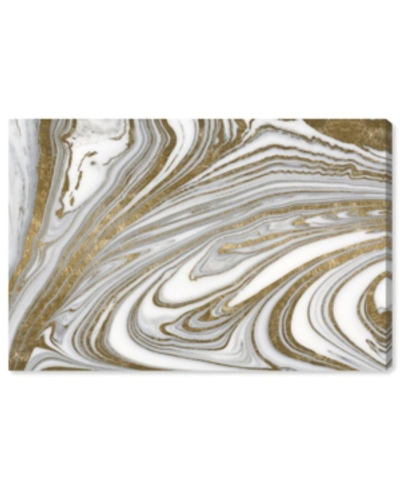 Shop Oliver Gal Marble Waves Giclee Print On Gallery Wrap Canvas Art In Gold