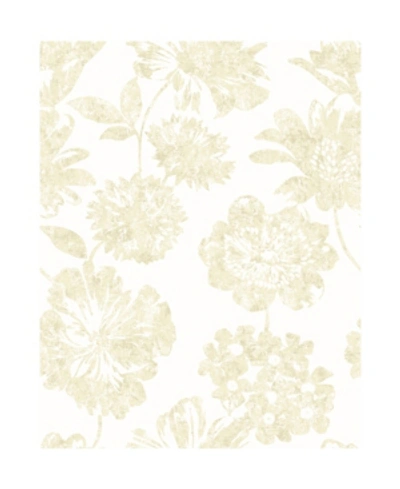 Shop A-street Prints 20.5" X 396" Folia Floral Wallpaper In Beige