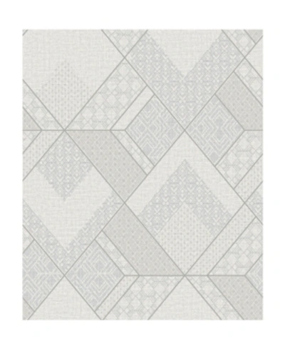 Shop Sirpi 20.5" X 396" Castle Geometric Wallpaper In White