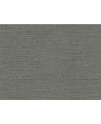 Shop A-street Prints 27" X 324" Essence Dark Linen Texture Wallpaper In Gray