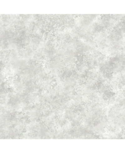 Shop Advantage 20.5" X 369" Leon Plaster Texture Wallpaper In Silver Tone