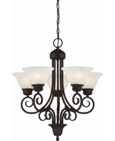 Shop Volume Lighting Troy 5-light Hanging Chandelier In Bronze