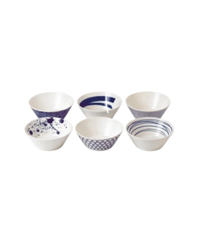Royal Doulton Pacific Set/6 Mixed Bowl In Blue