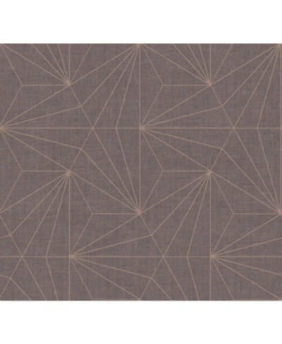 Shop Sirpi 27" X 396" Luzon Geometric Wallpaper In Brown
