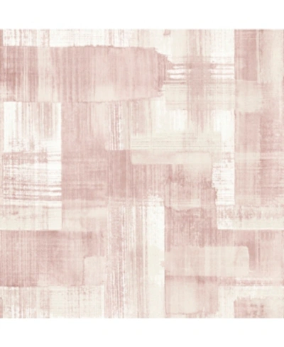 Shop A-street Prints A-street 20.5" X 396" Prints Trosa Light Brushstroke Wallpaper In Pink