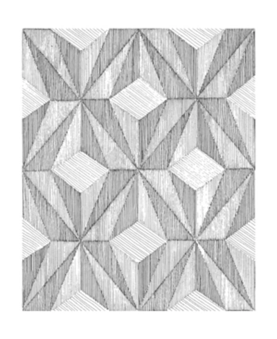 Shop A-street Prints 21" X 396" Paragon Geometric Wallpaper In Black