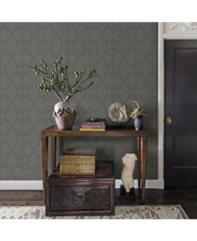 Shop A-street Prints 21" X 396" Paragon Geometric Wallpaper In Gray