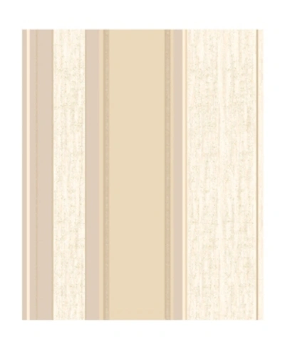 Shop Advantage 20.5" X 369" Mirabelle Stripe Wallpaper In Ivory