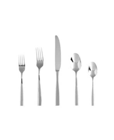 Shop Fortessa Lucca 20pc Flatware Set In Stainless Steel