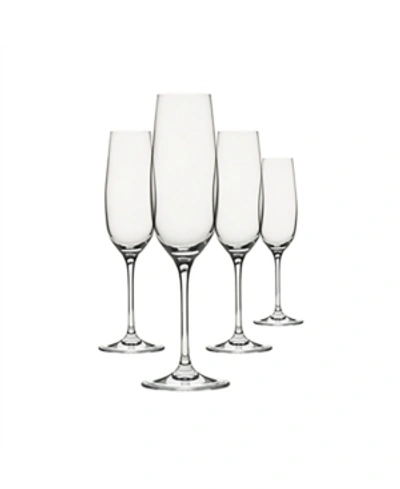 OENOPHILIA CLEAR CHAMPAGNE DRINKWARE, SET OF 4 
