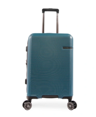 Shop Brookstone Nelson 21" Hardside Carry-on Luggage With Charging Port In Dark Teal