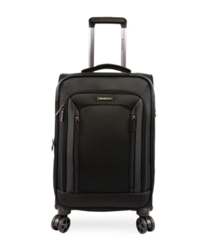 Shop Brookstone Elswood 21" Softside Carry-on Luggage With Charging Port In Black