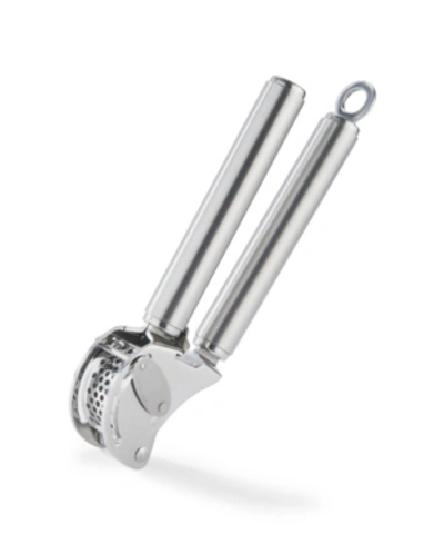 Rosle Garlic Or Ginger Press With Scraper In Silver
