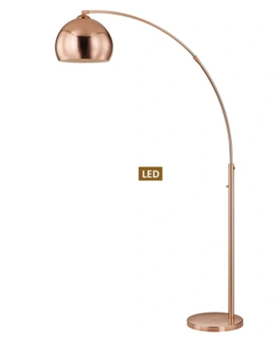 Shop Artiva Usa Alrigo 80" Led Arched Floor Lamp With Dimmer In Copper