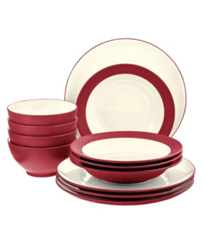 Noritake Colorwave Coupe 12-piece Dinnerware Set, Service For 4 In Raspberry