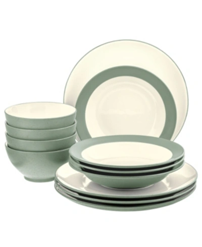 Noritake Colorwave Coupe 12-piece Dinnerware Set, Service For 4 In Green