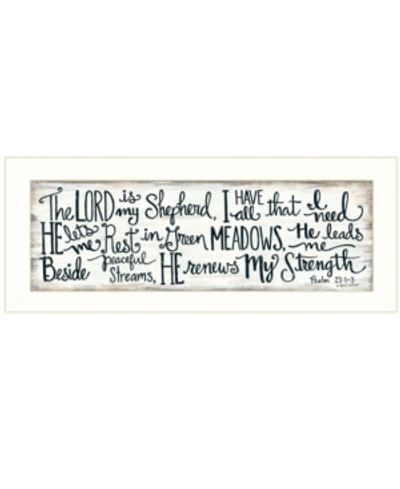 Shop Trendy Decor 4u The Lord Is My Shepherd By Annie Lapoint, Ready To Hang Framed Print, White Frame, 20" X 8" In Multi