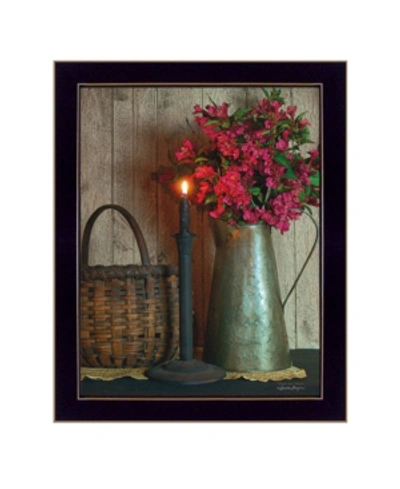 Shop Trendy Decor 4u Basket And Blossoms By Susan Boyer, Printed Wall Art, Ready To Hang, Black Frame, 14" X 18" In Multi