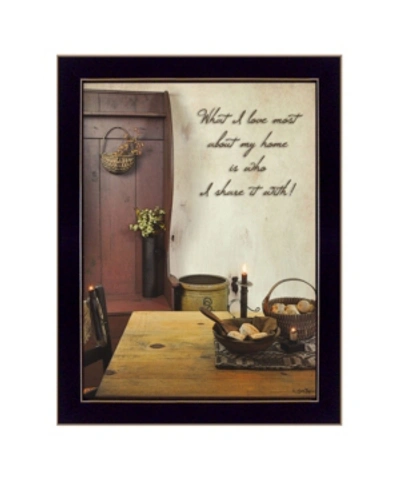 Shop Trendy Decor 4u What I Love Most By Susan Boyer, Printed Wall Art, Ready To Hang, Black Frame, 14" X 18" In Multi