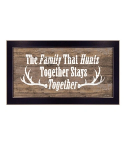 Shop Trendy Decor 4u The Family That Hunts By Dee Dee, Printed Wall Art, Ready To Hang, Black Frame, 20" X 11" In Multi