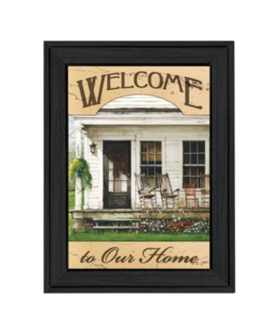 Shop Trendy Decor 4u Welcome To Our Home By John Rossini, Printed Wall Art, Ready To Hang, Black Frame, 18" X 14" In Multi