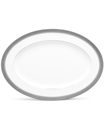 Shop Noritake Summit Platinum Oval Platter, 16" In Class Slvr