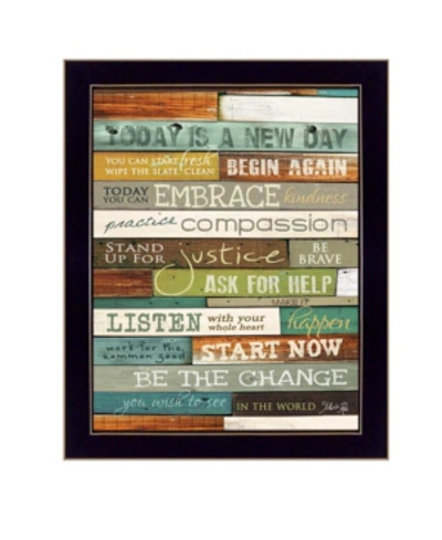 Shop Trendy Decor 4u Today Is A New Day By Marla Rae, Printed Wall Art, Ready To Hang, Black Frame, 20" X 26" In Multi