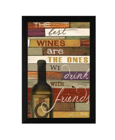Shop Trendy Decor 4u The Best Wine By Marla Rae, Printed Wall Art, Ready To Hang, Black Frame, 14" X 20" In Multi