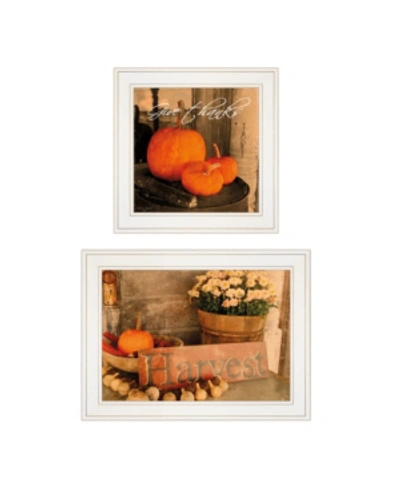 Shop Trendy Decor 4u Autumn Harvest 2-piece Vignette By Anthony Smith, White Frame, 15" X 19" In Multi