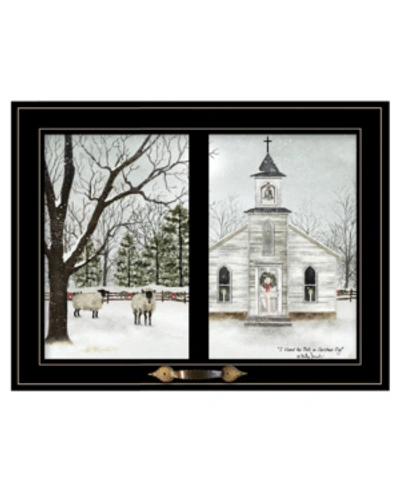 Shop Trendy Decor 4u I Heard The Bells On Christmas Day By Billy Jacobs, Ready To Hang Framed Print, Black Window-style F In Multi