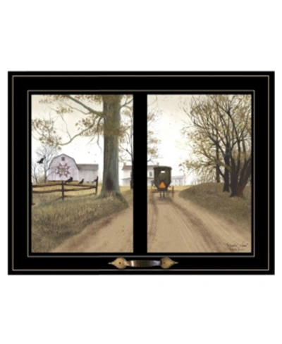 Trendy Decor 4u Heading Home By Billy Jacobs, Ready To Hang Framed Print, Black Window-style Frame, 19" X 15" In Multi