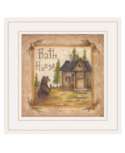 Shop Trendy Decor 4u Bath House By Mary Ann June, Ready To Hang Framed Print, White Frame, 13" X 13" In Multi