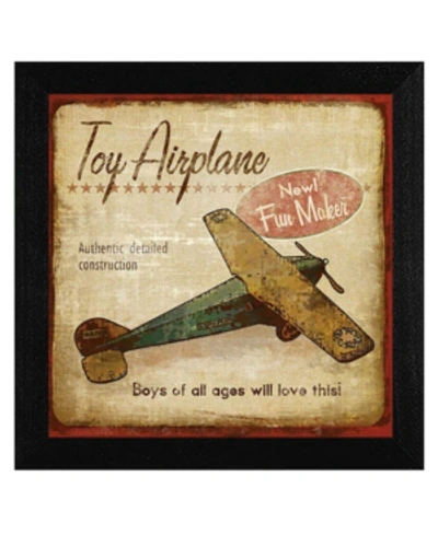 Shop Trendy Decor 4u Toy Airplane By Mollie B., Printed Wall Art, Ready To Hang, Black Frame, 14" X 14" In Multi