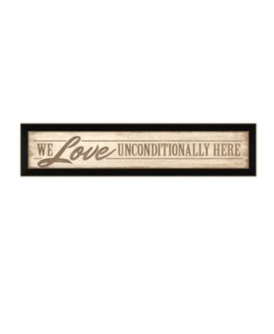 Shop Trendy Decor 4u Love Unconditionally By Lauren Rader, Printed Wall Art, Ready To Hang, Black Frame, 38" X 8" In Multi