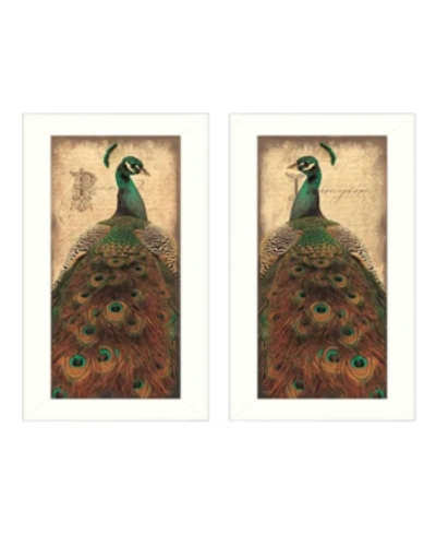 Shop Trendy Decor 4u Peacock Collection By John Jones, Printed Wall Art, Ready To Hang, White Frame, 22" X 20" In Multi
