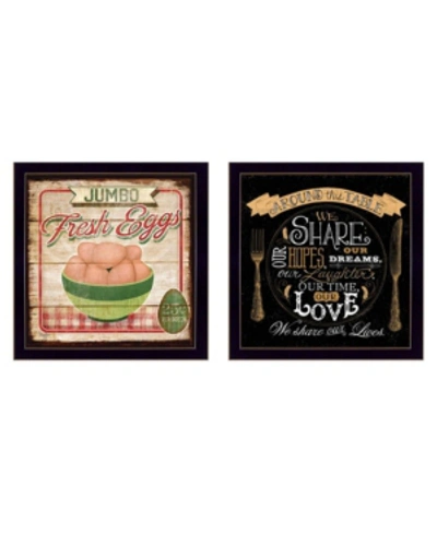 Shop Trendy Decor 4u Around The Table Collection By Mollie B. And D. Strain, Printed Wall Art, Ready To Hang, Black Frame In Multi