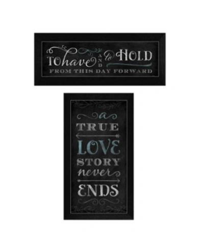 Shop Trendy Decor 4u Love Story Collection By Mollie B., Printed Wall Art, Ready To Hang, Black Frame, 31" X 20" In Multi