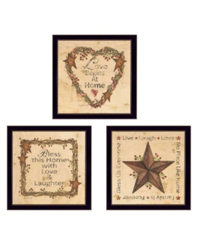 Shop Trendy Decor 4u Love Begins At Home Collection By Linda Spivey, Printed Wall Art, Ready To Hang, Black Frame, 42" X  In Multi