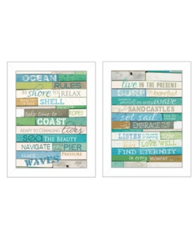 Shop Trendy Decor 4u Live In The Present Collection By Marla Rae, Printed Wall Art, Ready To Hang, White Frame, 10" X 14" In Multi