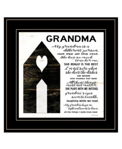 Shop Trendy Decor 4u My Grandma Is The Best By Cindy Jacobs, Ready To Hang Framed Print, Black Frame, 15" X 15" In Multi