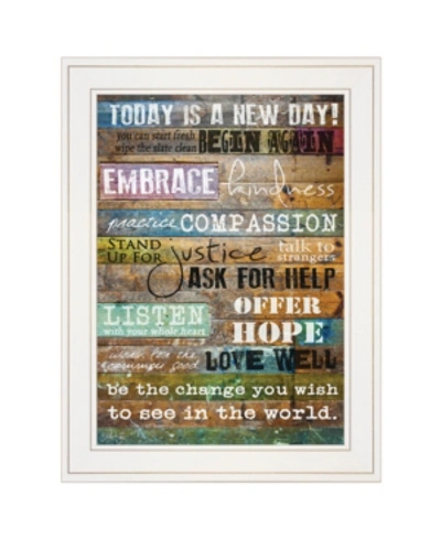 Shop Trendy Decor 4u Today Is By Marla Rae, Ready To Hang Framed Print, White Frame, 15" X 19" In Multi